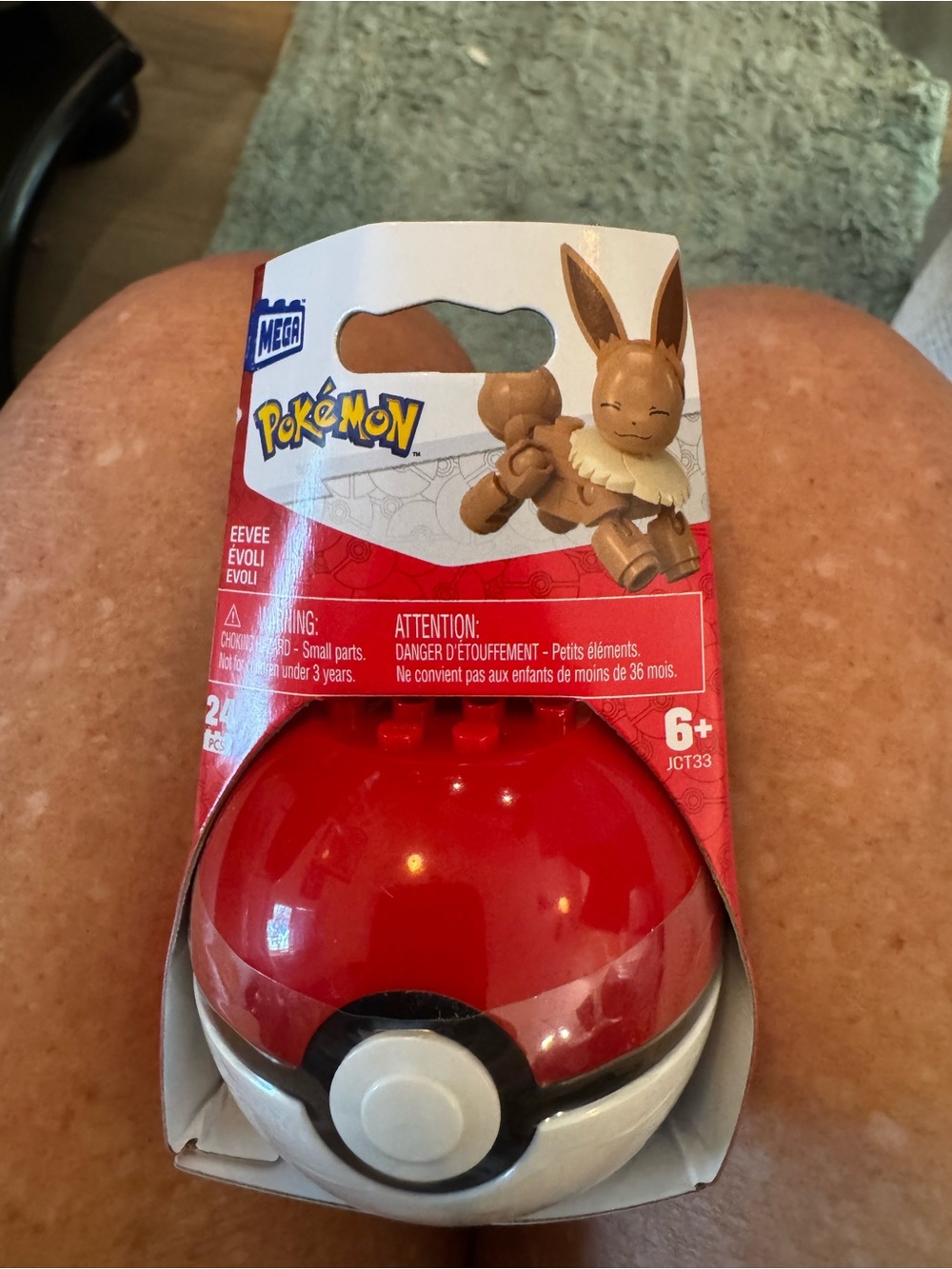 Mega Pokémon Eevee Poké Ball Toy - Red & White